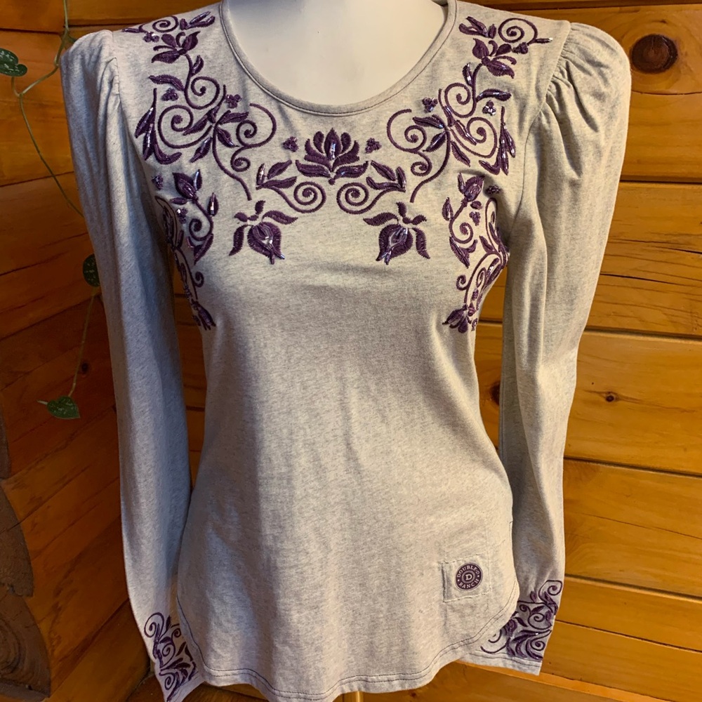 Double D Ranch Moonshine Embroidered Shirt Size Small